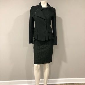 Ann Taylor dark green suit.